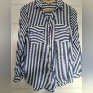 SWEET WANDERER Blue/White Striped Shirt